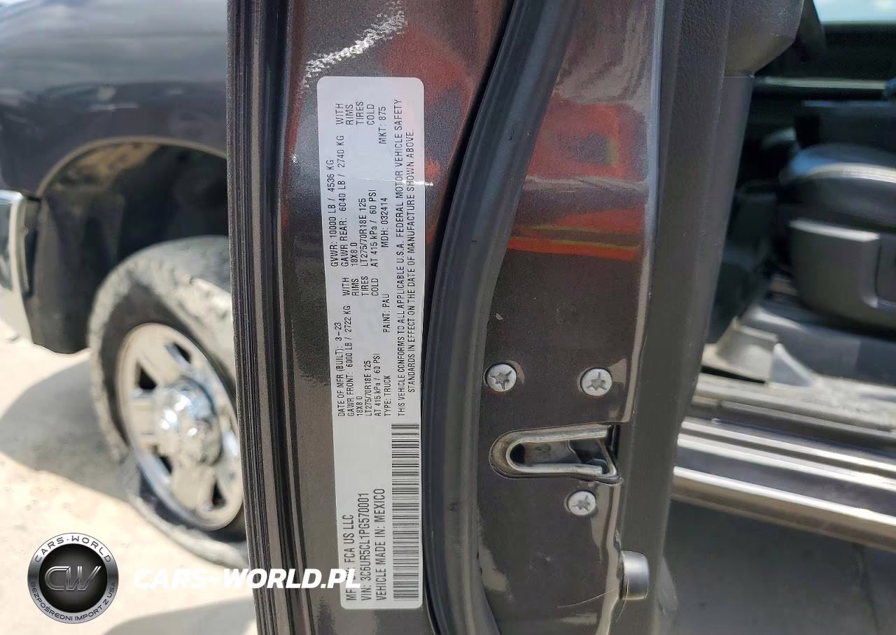 2023 Ram 2500 Tradesman VIN:3C6UR5CL1PG570001 - 12