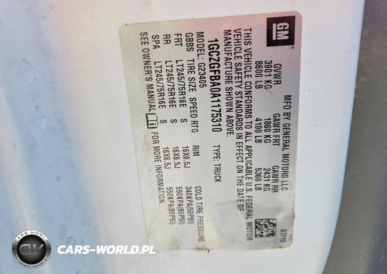 2010 Chevrolet Express G2500 VIN:1GCZGFBA0A1175310 - 13