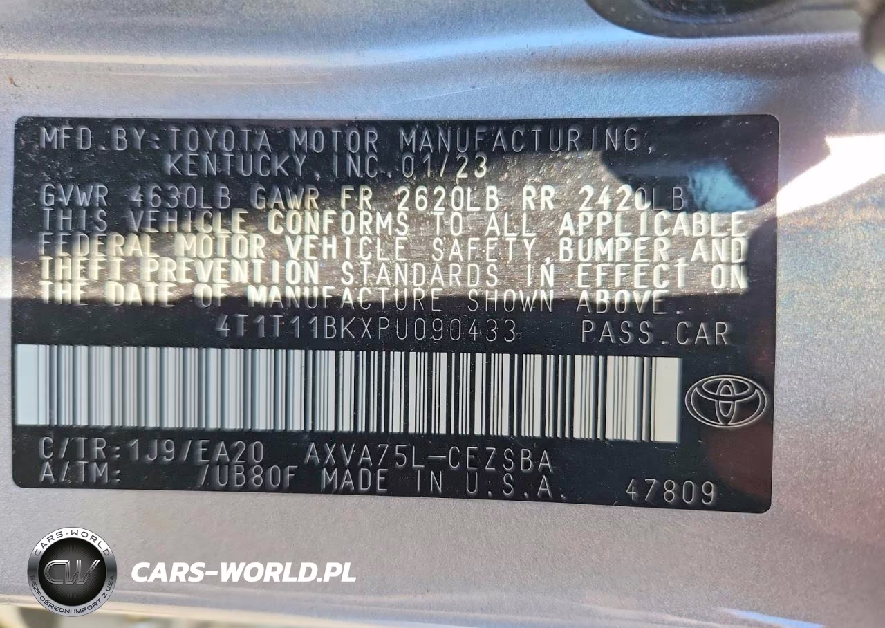 2023 Toyota Camry Se VIN:4T1T11BKXPU090433 - 12