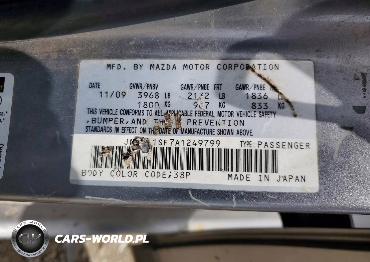 2010 Mazda 3 I VIN:JM1BL1SF7A1249799 - 12