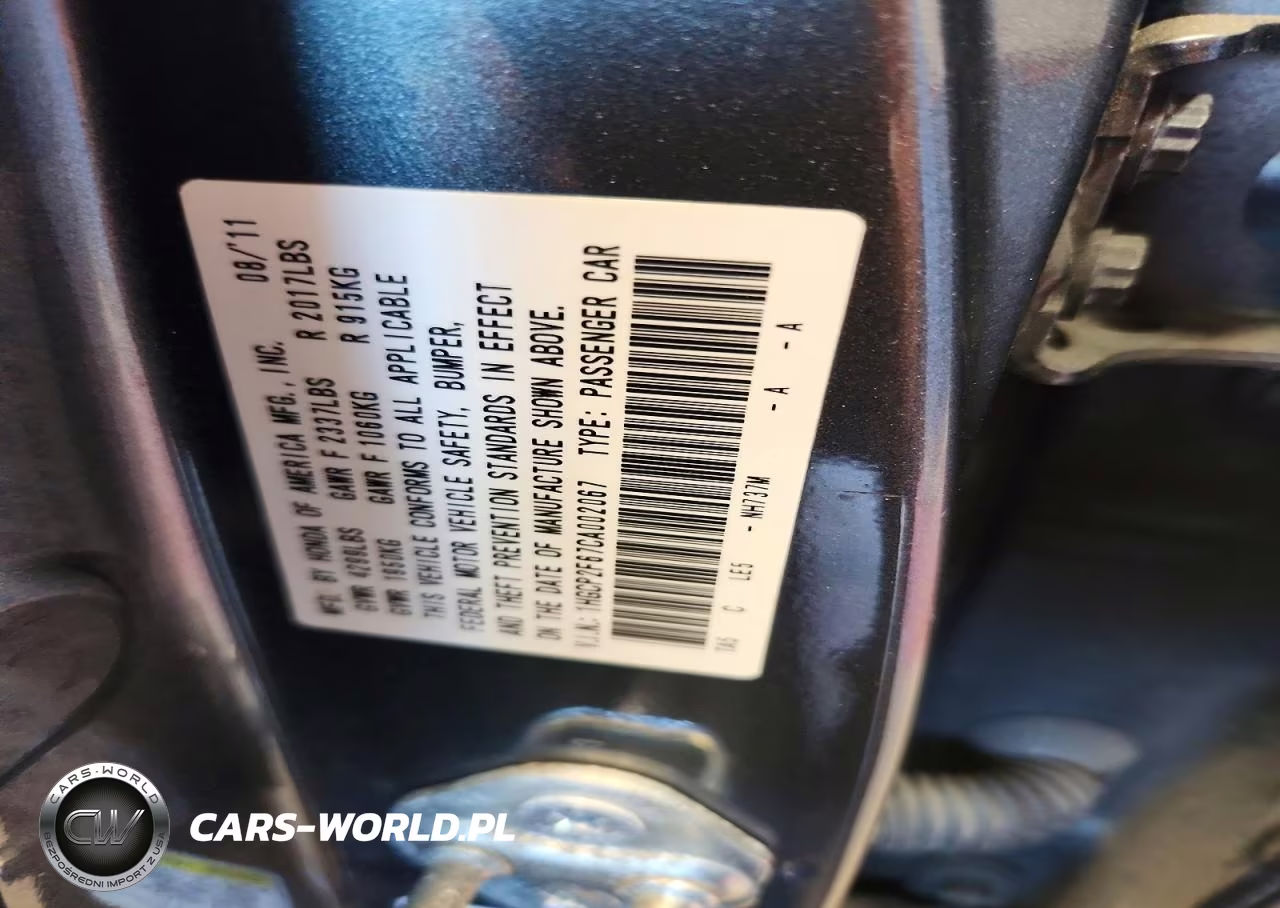 2012 Honda Accord Se VIN:1HGCP2F67CA002067 - 12