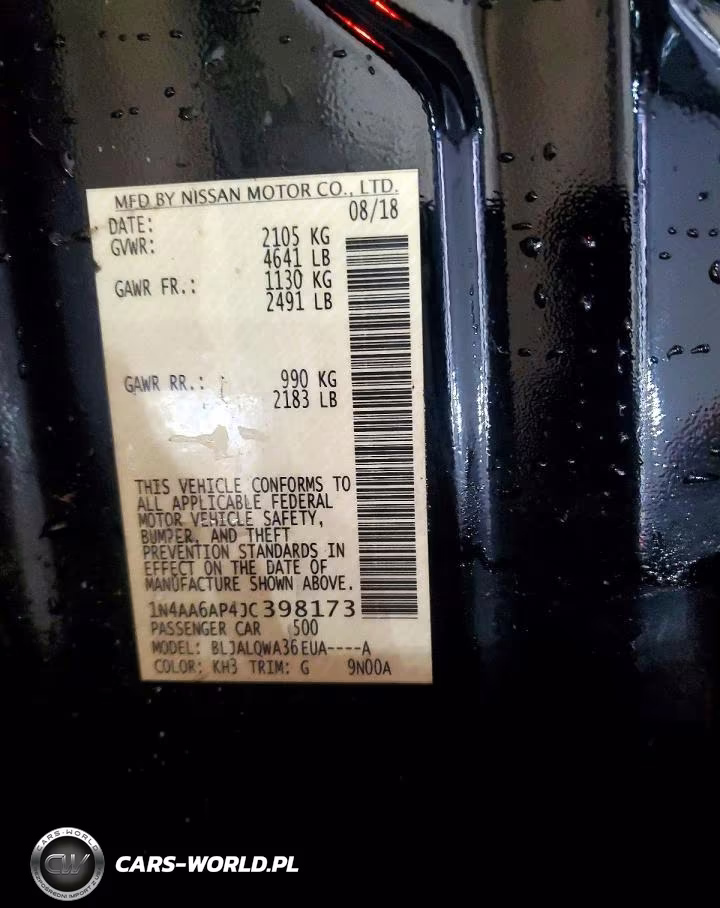 2018 Nissan Maxima 3.5 S VIN:1N4AA6AP4JC398173 - 12