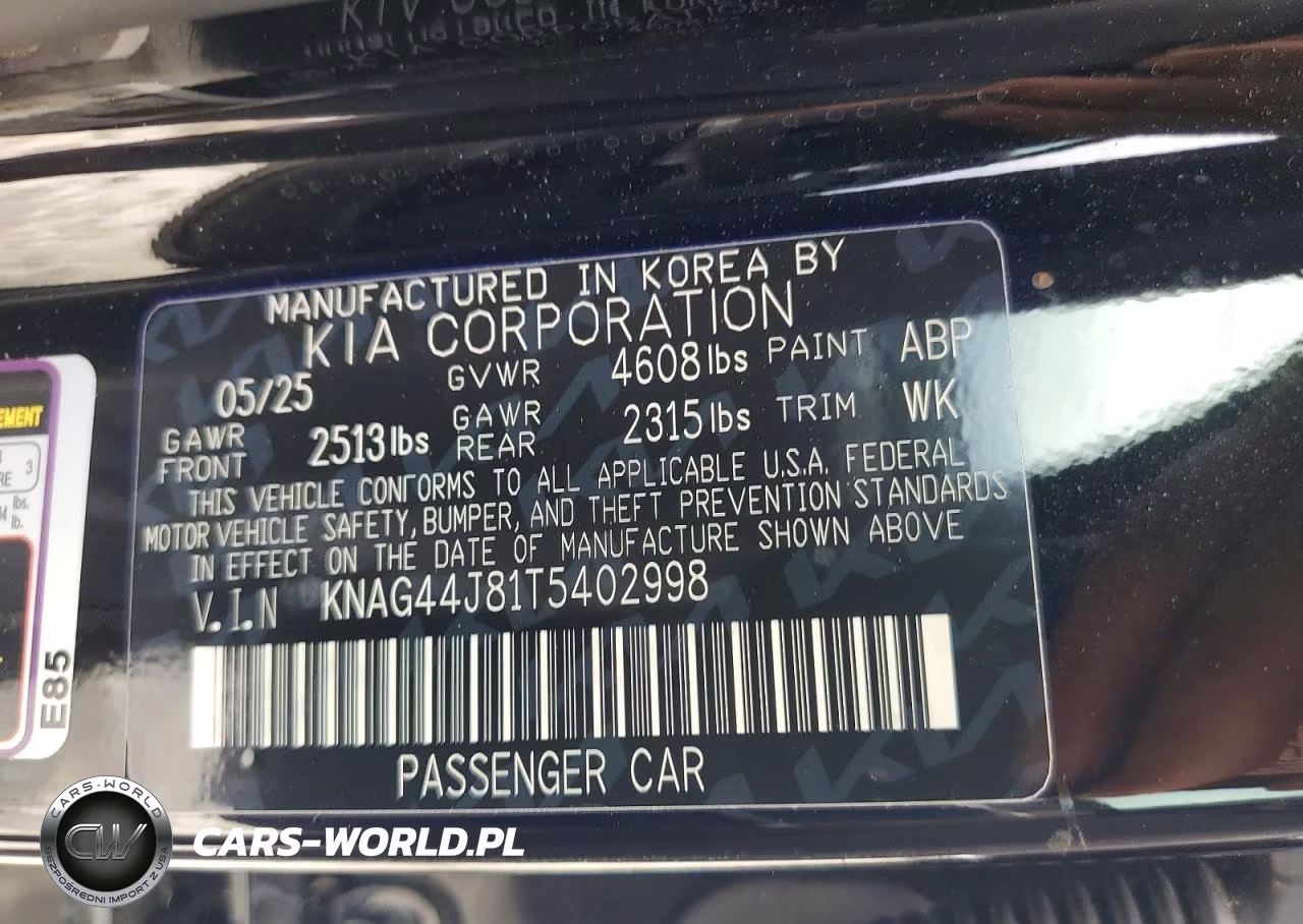 2026 Kia K5 Gt VIN:KNAG44J81T5402998 - 12