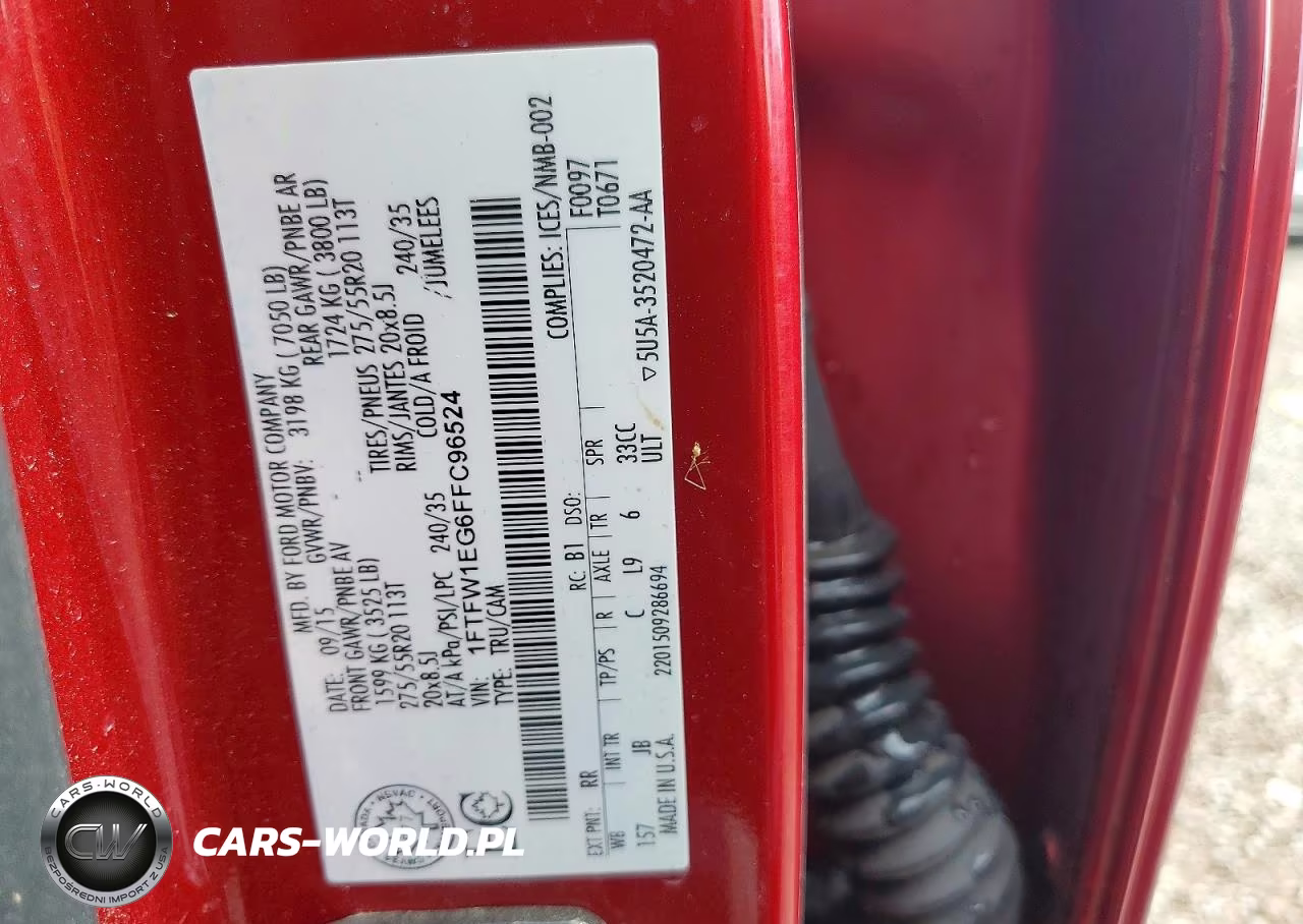 2015 Ford F150 Supercrew VIN:1FTFW1EG6FFC96524 - 13