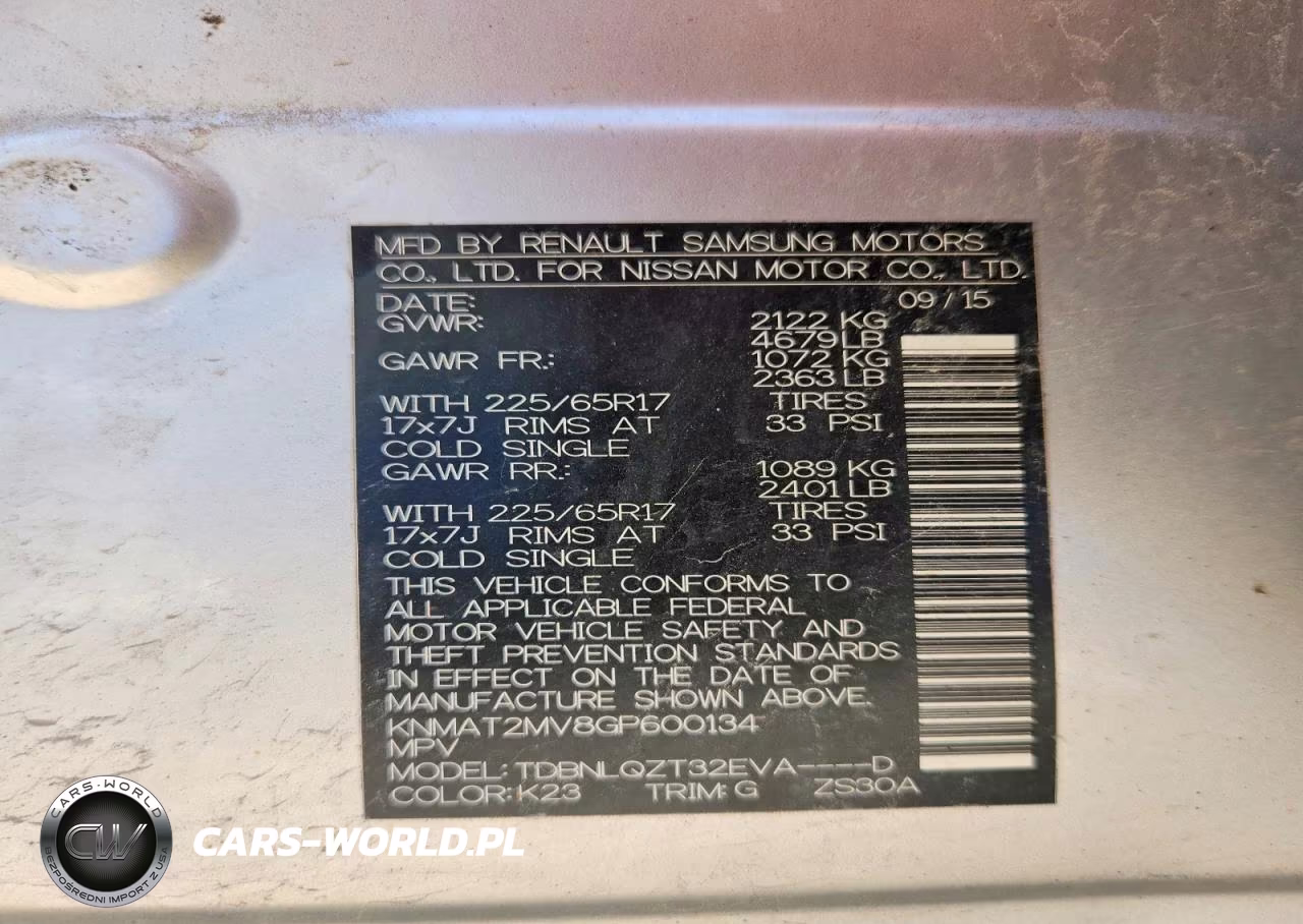 2016 Nissan Rogue Sv VIN:KNMAT2MV8GP600134 - 13