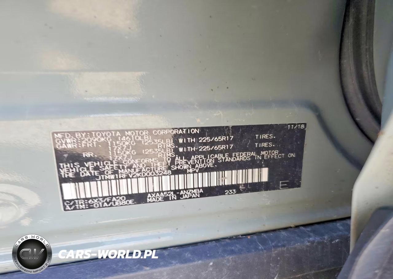 2019 Toyota Rav4 Xle VIN:JTMW1RFV2KD003248 - 13