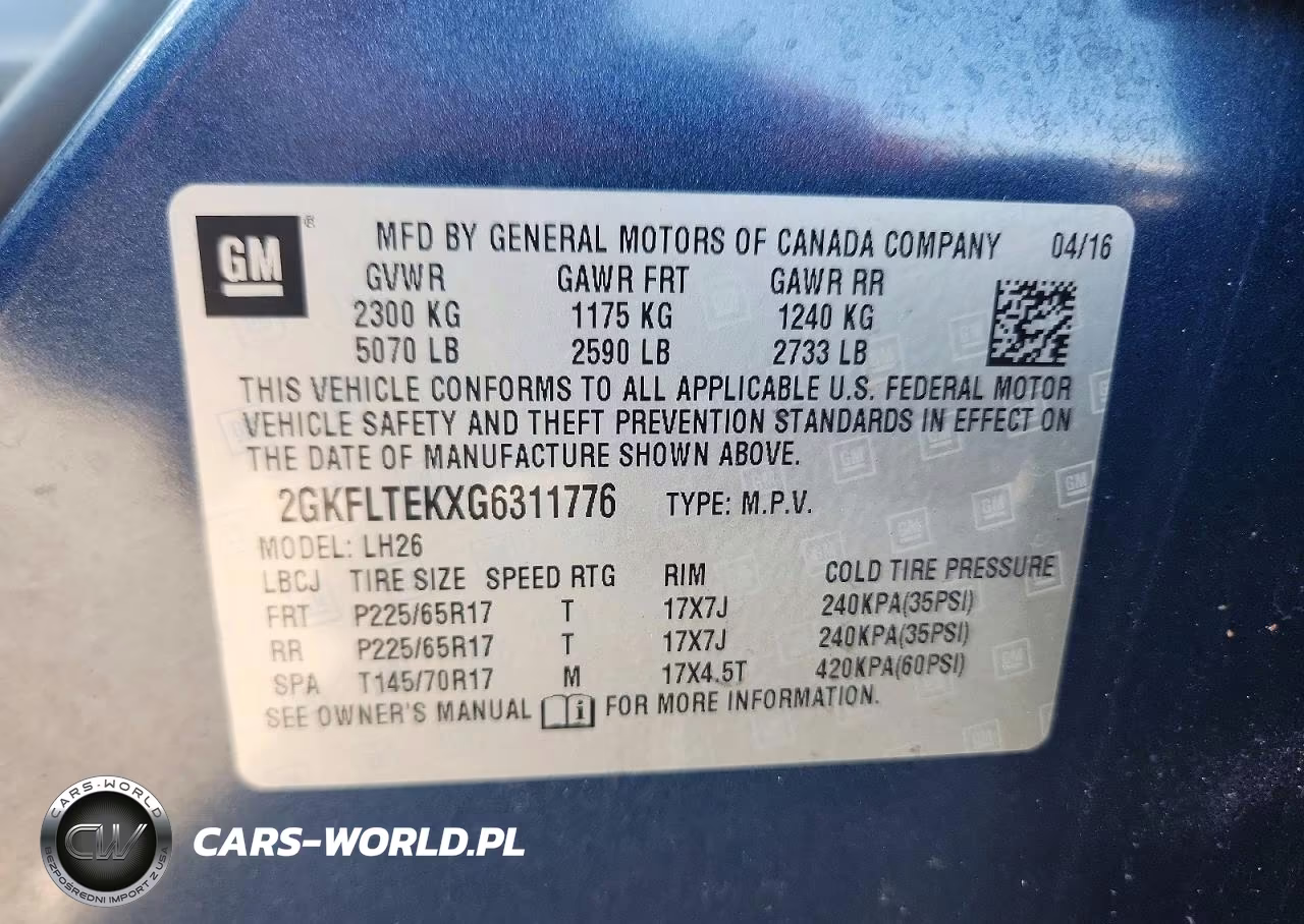 2016 GMC Terrain Sle VIN:2GKFLTEKXG6311776 - 13