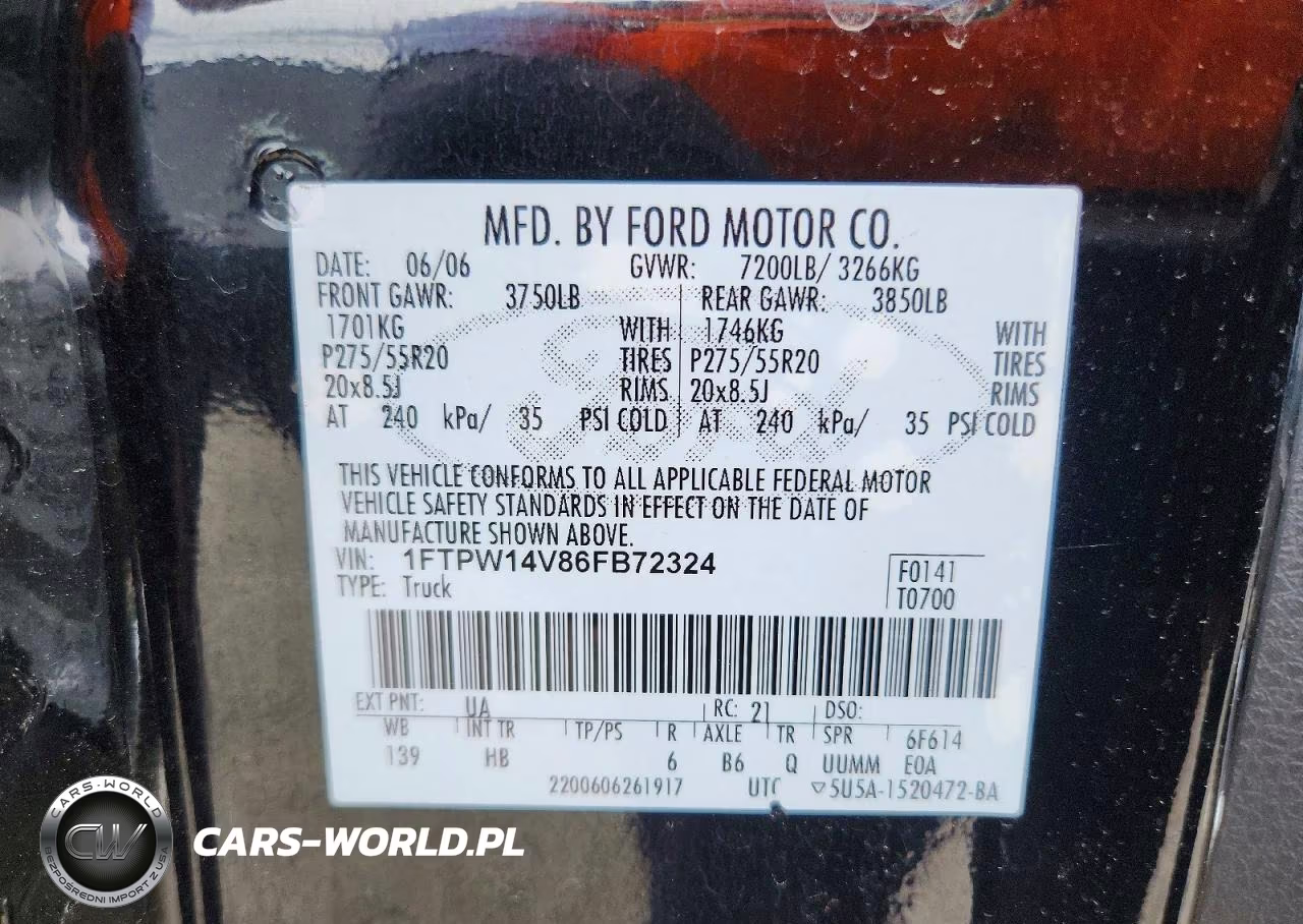 2006 Ford F150 Supercrew VIN:1FTPW14V86FB72324 - 12