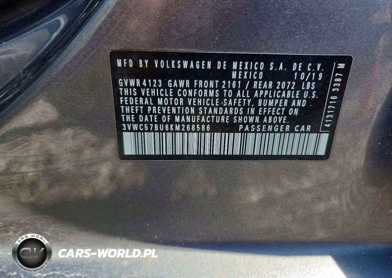 2019 Volkswagen Jetta S VIN:3VWC57BU6KM268586 - 12