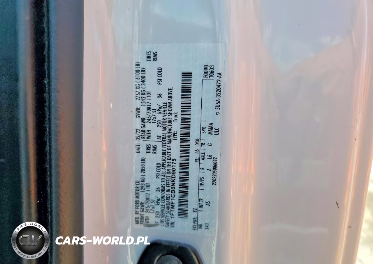 2022 Ford F150 VIN:1FTMF1CB0NKD90175 - 12