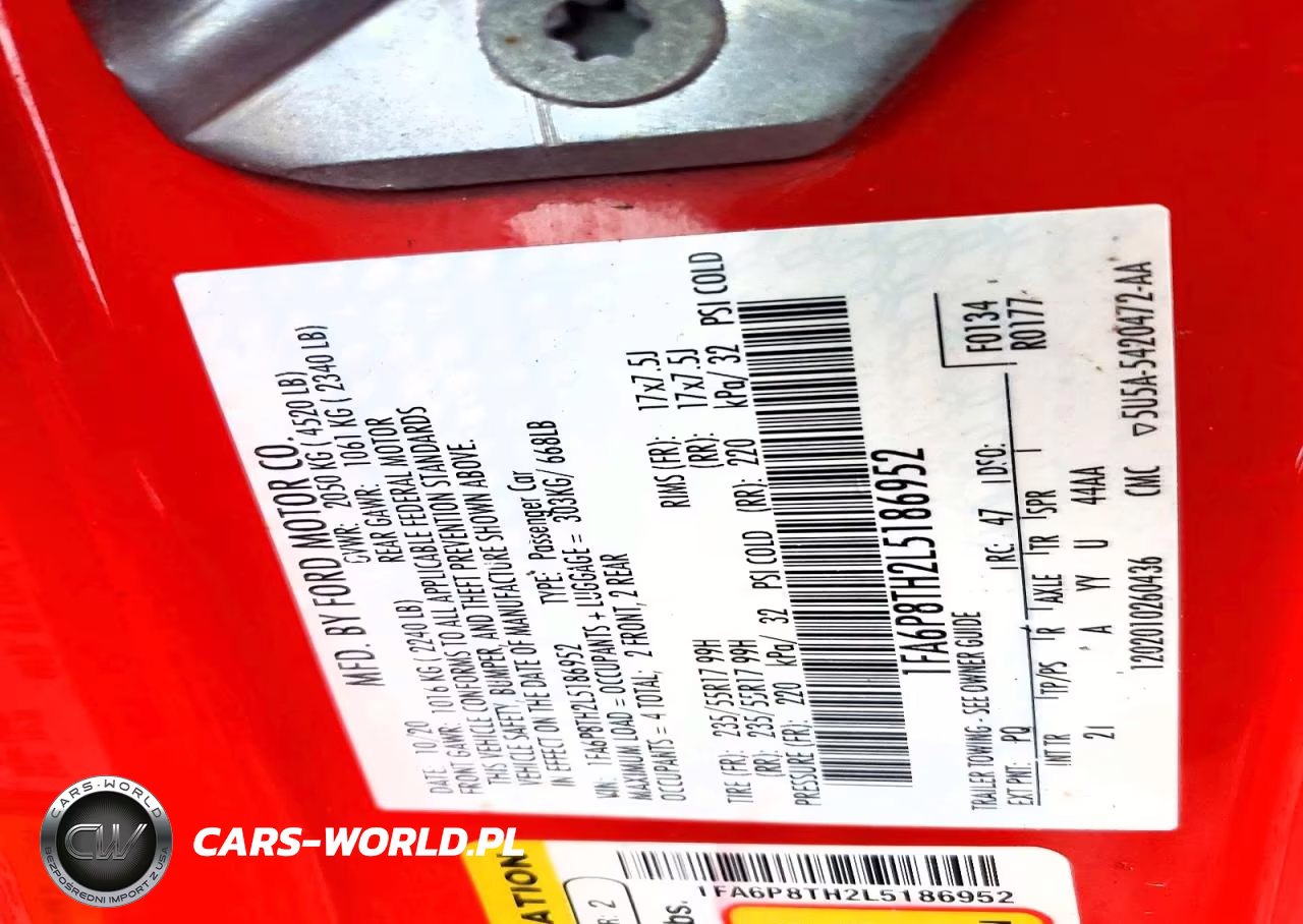 2020 Ford Mustang VIN:1FA6P8TH2L5186952 - 12