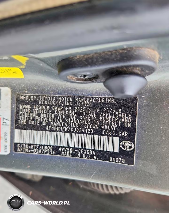 2012 Toyota Camry Hybrid Xle VIN:4T1BD1FK7CU034120 - 12