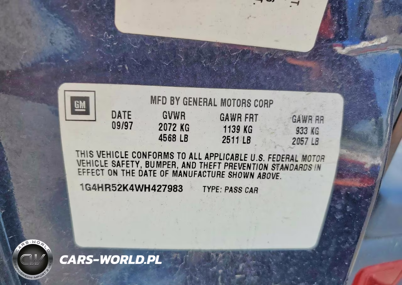 1998 Buick Lesabre Limited VIN:1G4HR52K4WH427983 - 12