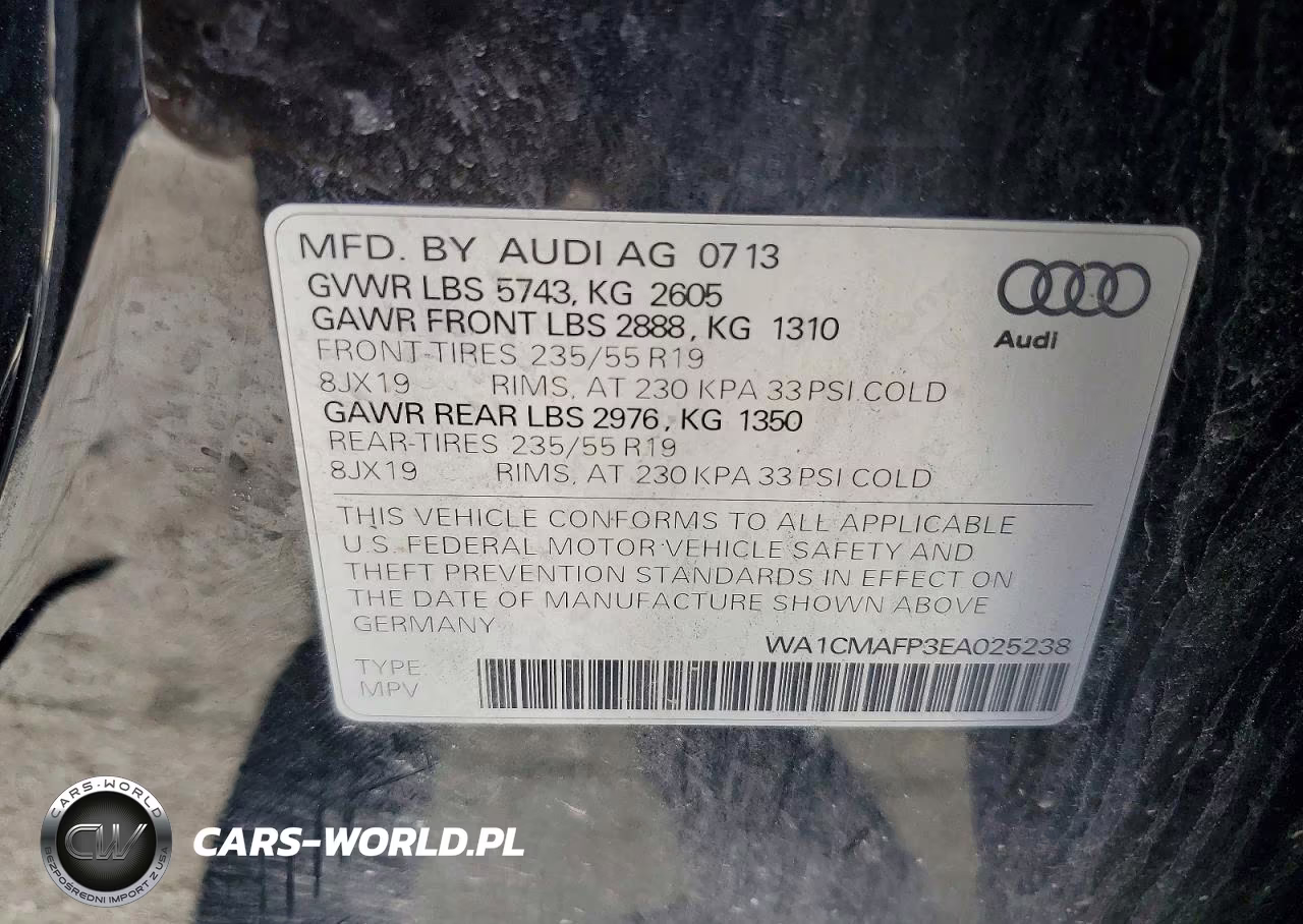 2014 Audi Q5 Tdi Premium Plus VIN:WA1CMAFP3EA025238 - 13