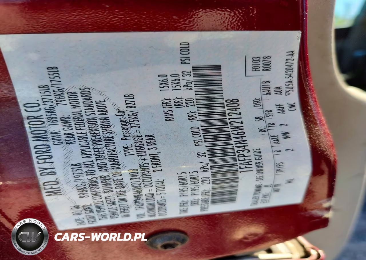 2006 Ford Focus Zx4 VIN:1FAFP34N46W212408 - 12
