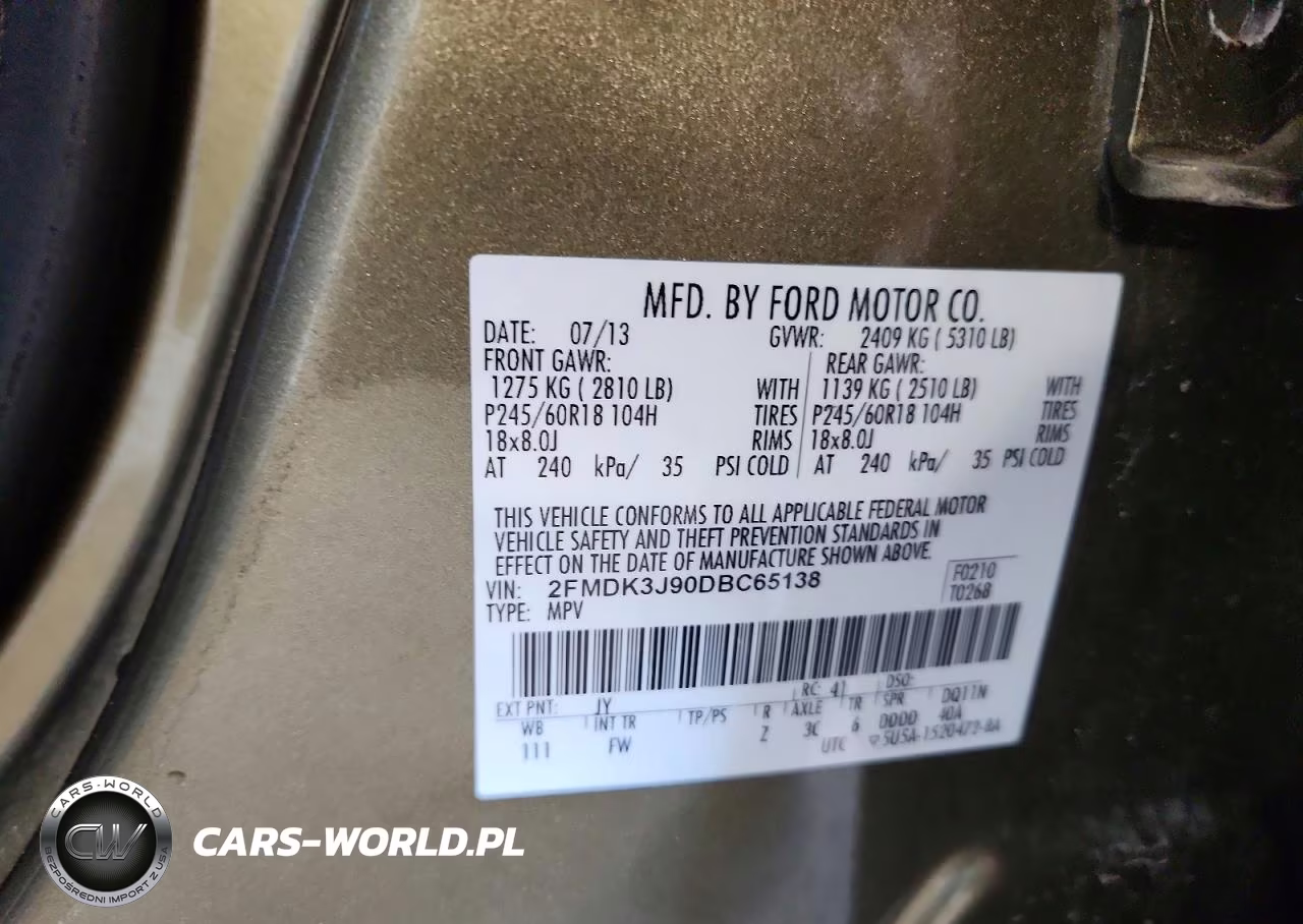 2013 Ford Edge Sel VIN:2FMDK3J90DBC65138 - 14