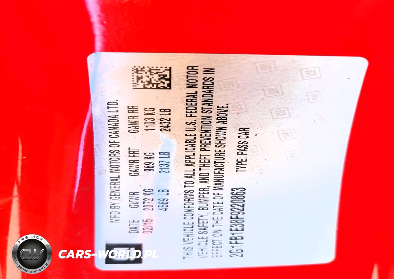 2015 Chevrolet Camaro Ls VIN:2G1FB1E38F9220863 - 12