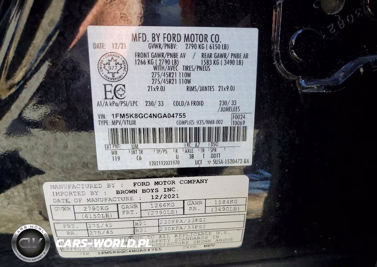2022 Ford Explorer St VIN:1FM5K8GC4NGA04755 - 13