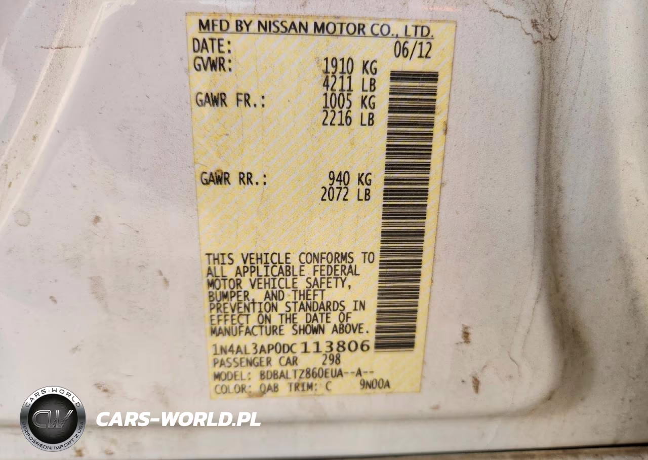 2013 Nissan Altima 2.5 VIN:1N4AL3AP0DC113806 - 12