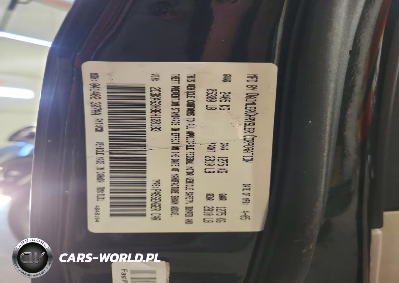 2006 Chrysler 300C VIN:2C3KA63H96H108183 - 13