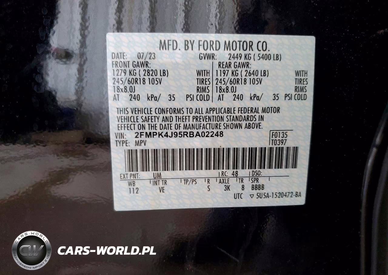 2024 Ford Edge Sel VIN:2FMPK4J95RBA02248 - 13