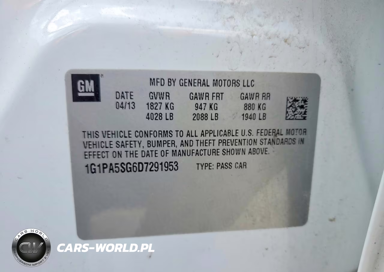 2013 Chevrolet Cruze Ls VIN:1G1PA5SG6D7291953 - 12