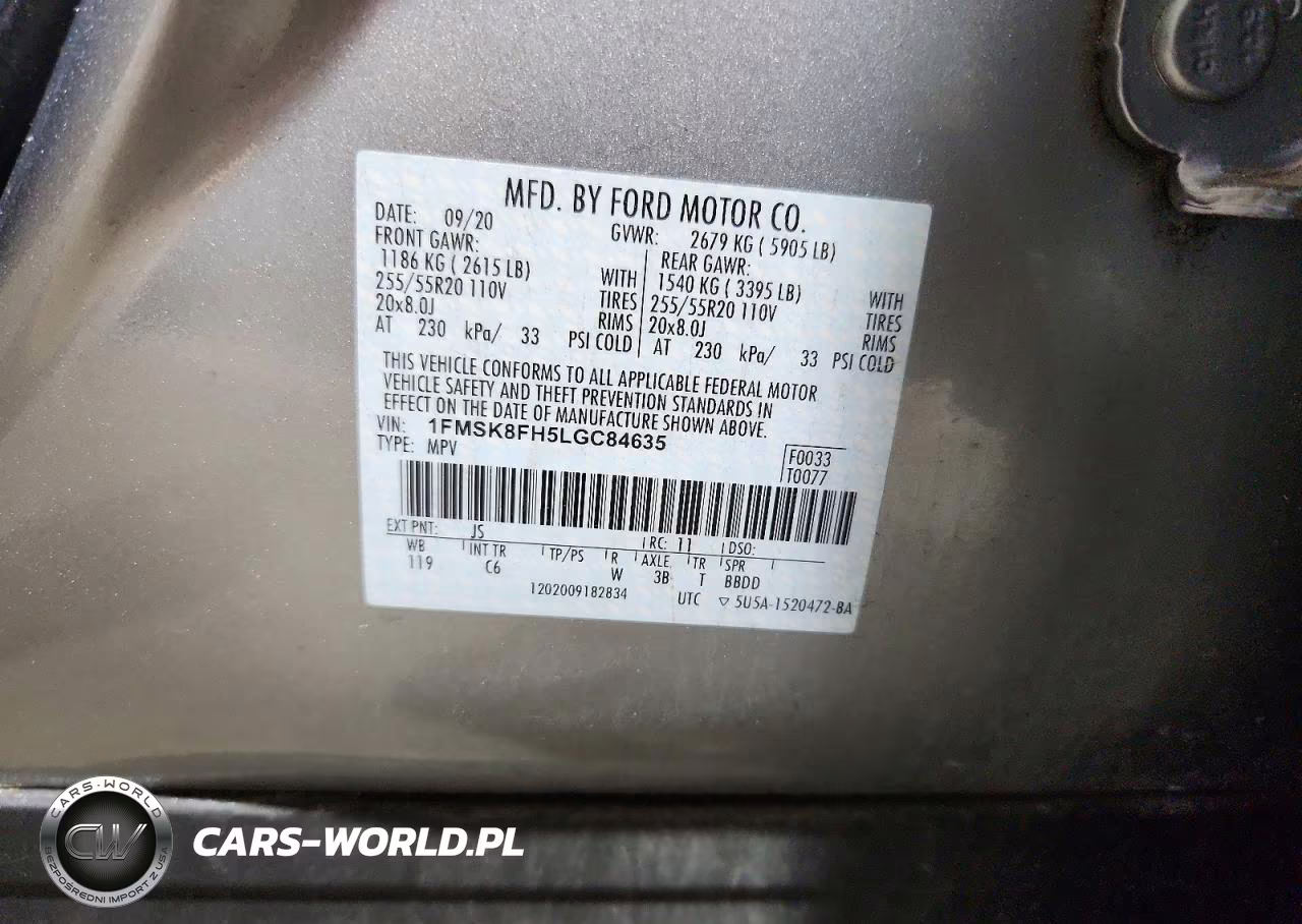2020 Ford Explorer Limited VIN:1FMSK8FH5LGC84635 - 14