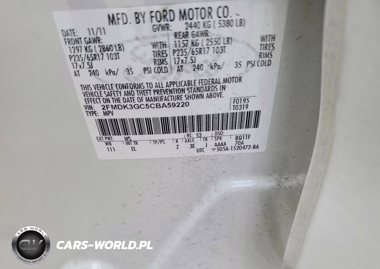 2012 Ford Edge Se VIN:2FMDK3GC5CBA59220 - 14