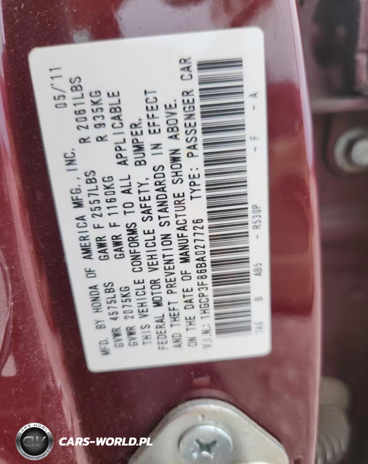 2011 Honda Accord Exl VIN:1HGCP3F86BA027726 - 13