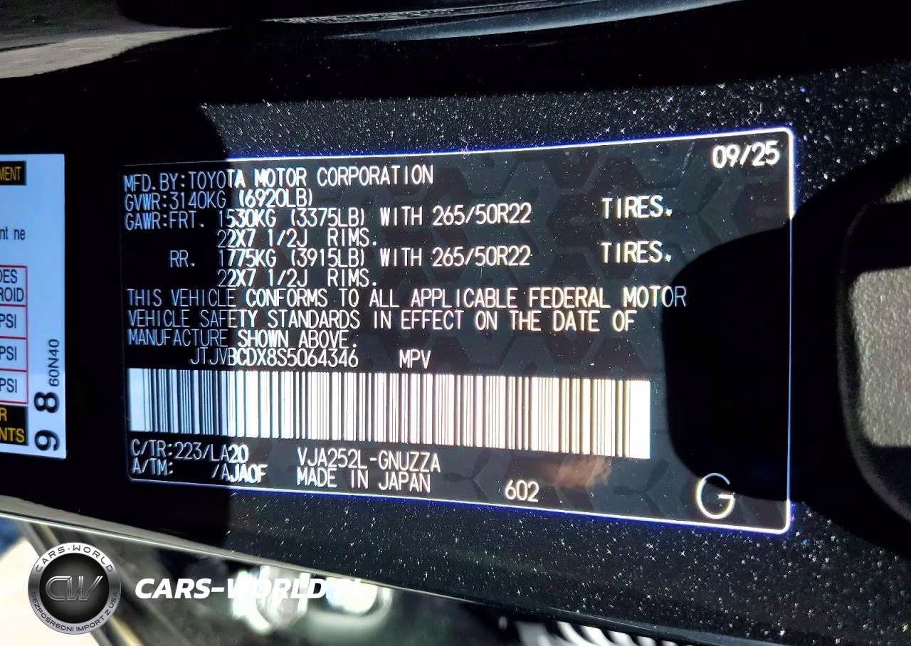2025 Lexus Gx 550 Luxury+ VIN:JTJVBCDX8S5064346 - 14