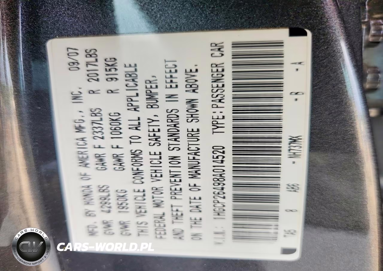 2008 Honda Accord Lxp VIN:1HGCP26498A014520 - 12