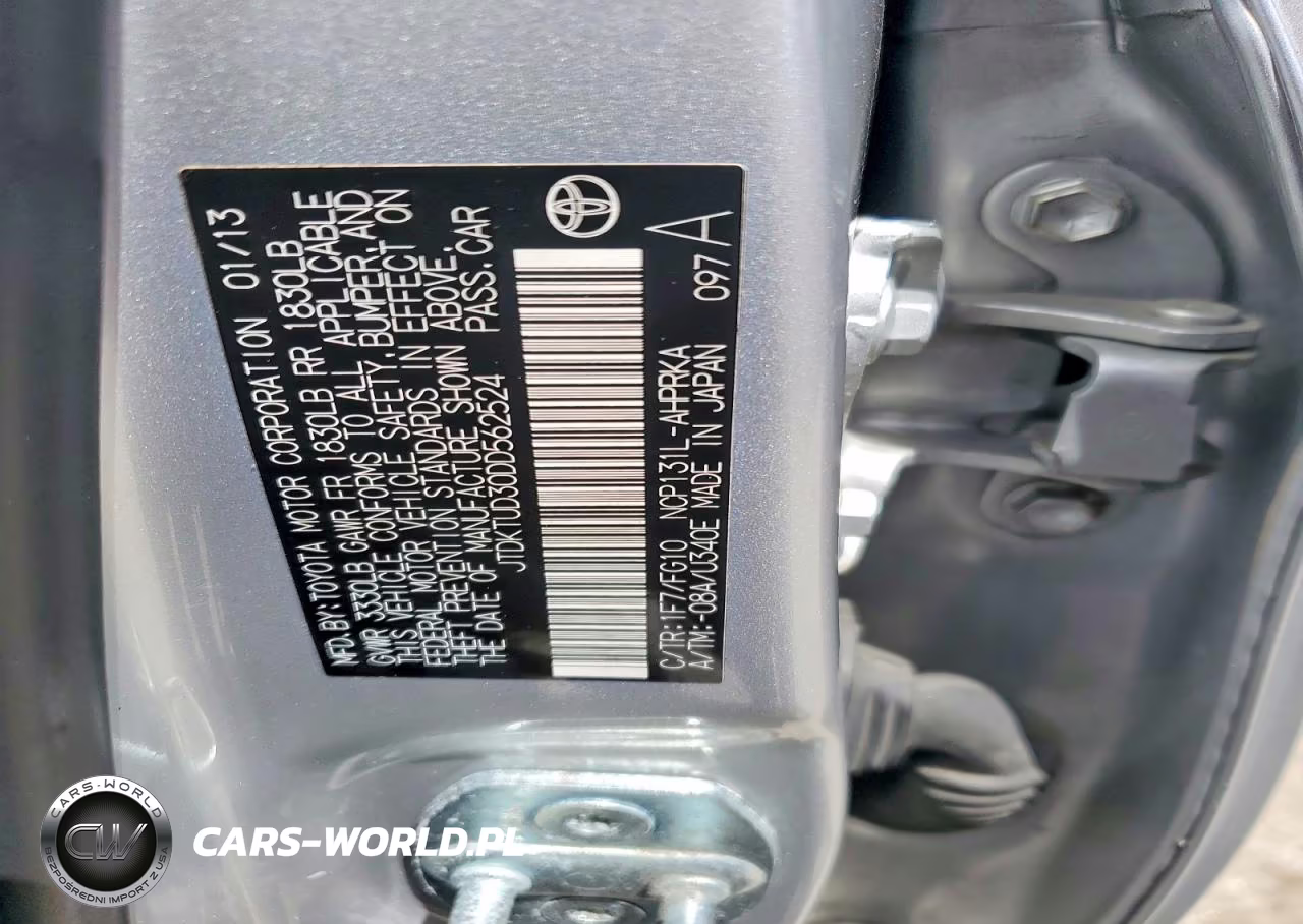 2013 Toyota Yaris 5-Door Le VIN:JTDKTUD30DD562524 - 12