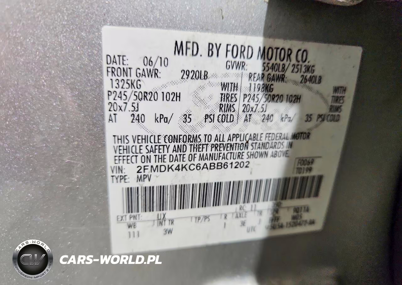2010 Ford Edge Limited VIN:2FMDK4KC6ABB61202 - 13