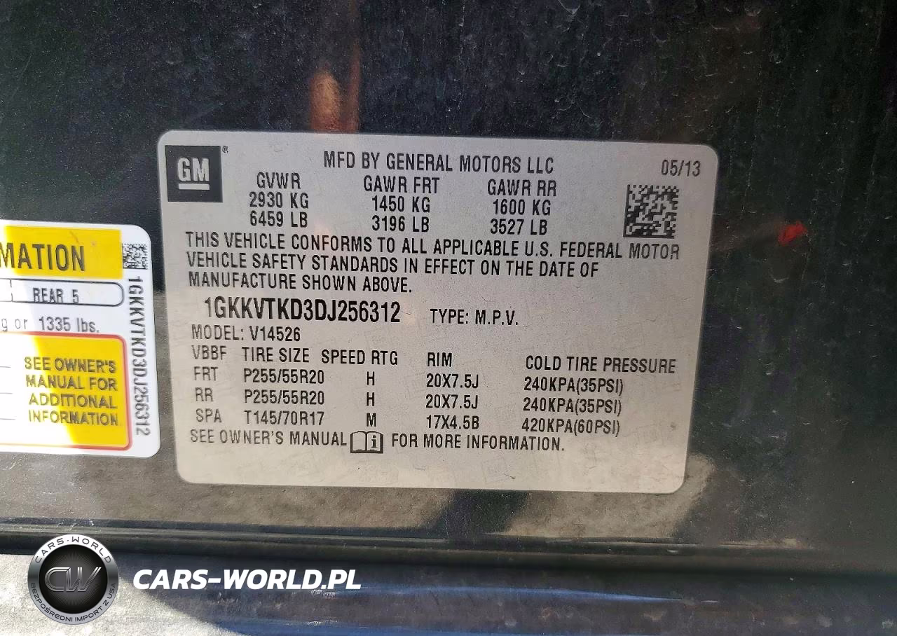 2013 GMC Acadia Denali VIN:1GKKVTKD3DJ256312 - 13