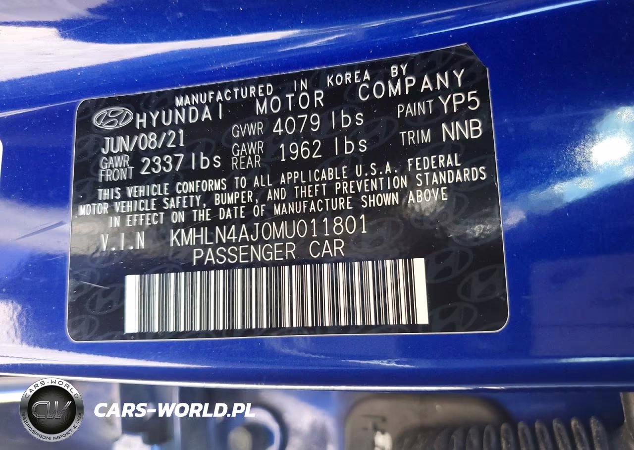 2021 Hyundai Elantra Limited VIN:KMHLN4AJ0MU011801 - 13