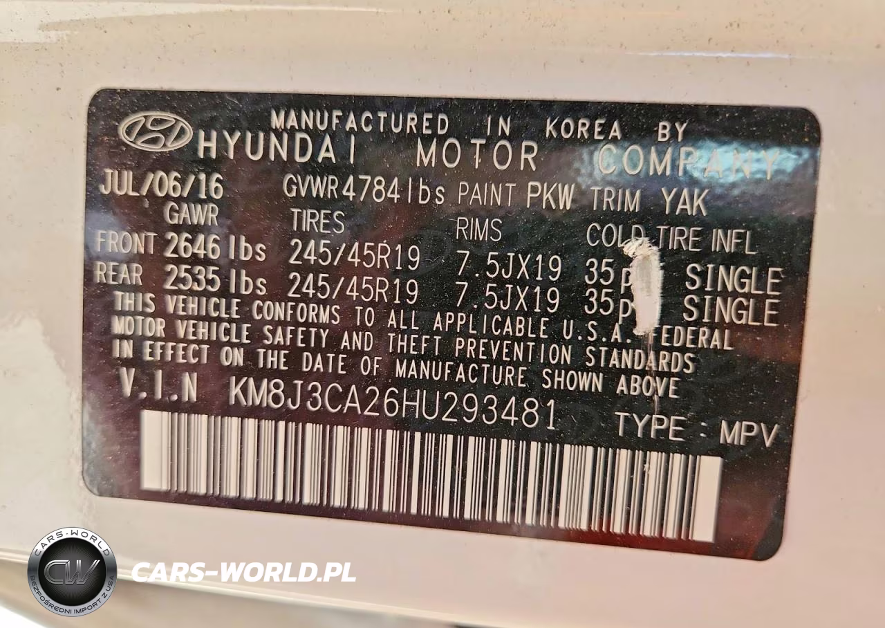 2017 Hyundai Tucson Sport VIN:KM8J3CA26HU293481 - 13