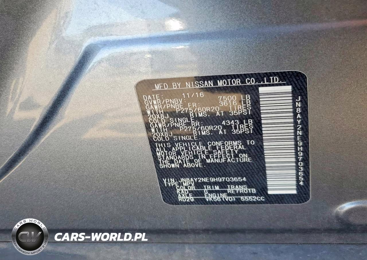 2017 Nissan Armada Platinum VIN:JN8AY2NE9H9703654 - 13