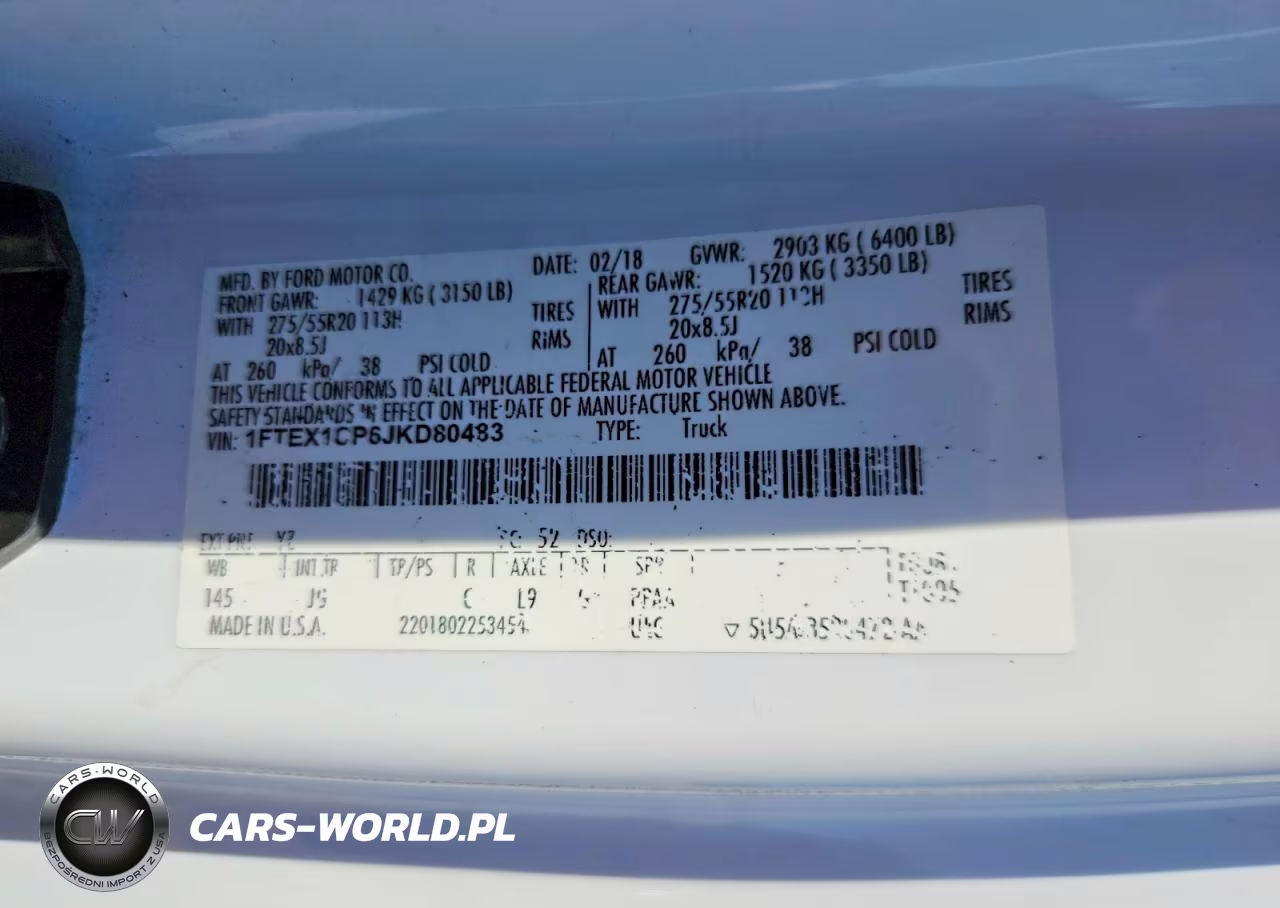 2018 Ford F150 Super Cab VIN:1FTEX1CP6JKD80483 - 12