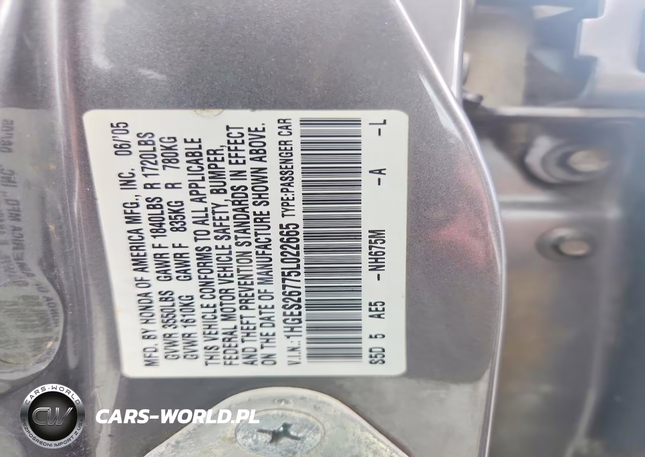 2005 Honda Civic Ex VIN:1HGES26775L022665 - 12