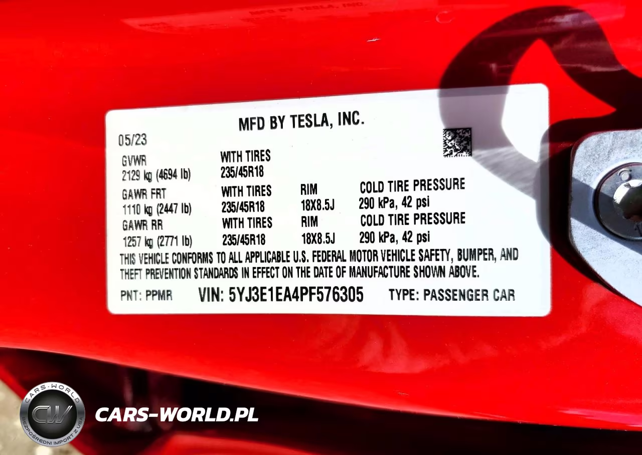 2023 Tesla Model 3 VIN:5YJ3E1EA4PF576305 - 12