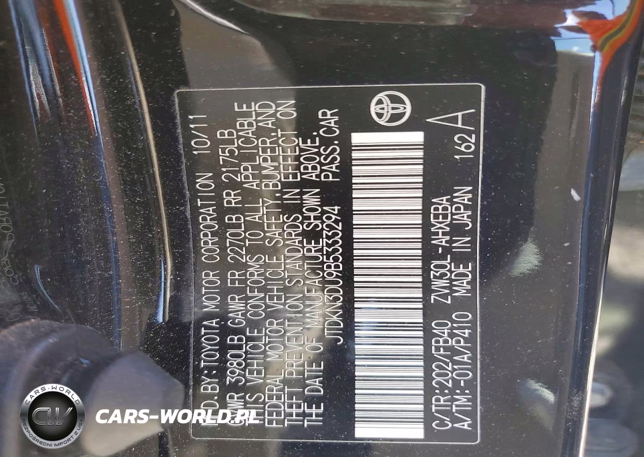 2011 Toyota Prius Two VIN:JTDKN3DU9B5333294 - 12