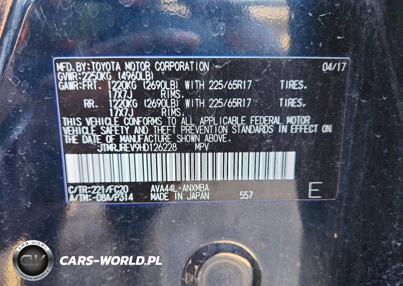 2017 Toyota Rav4 Hybrid Xle VIN:JTMRJREV9HD126228 - 13