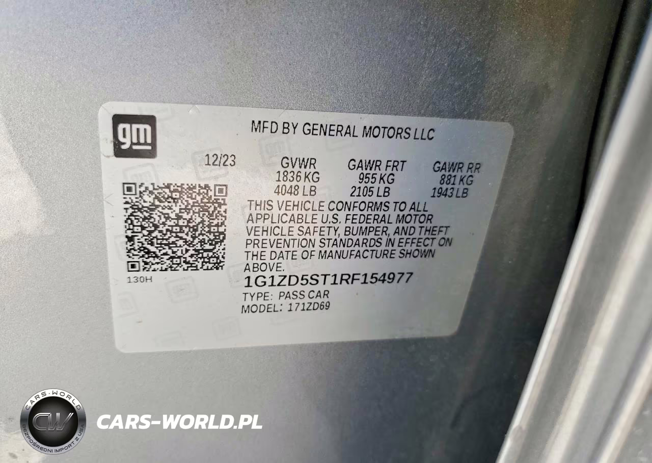 2024 Chevrolet Malibu Lt VIN:1G1ZD5ST1RF154977 - 12