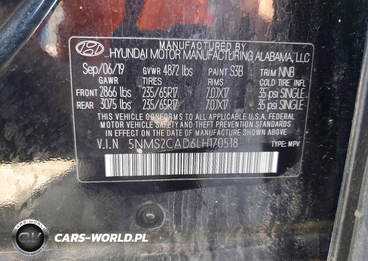 2020 Hyundai Santa Fe Se VIN:5NMS2CAD6LH170518 - 13