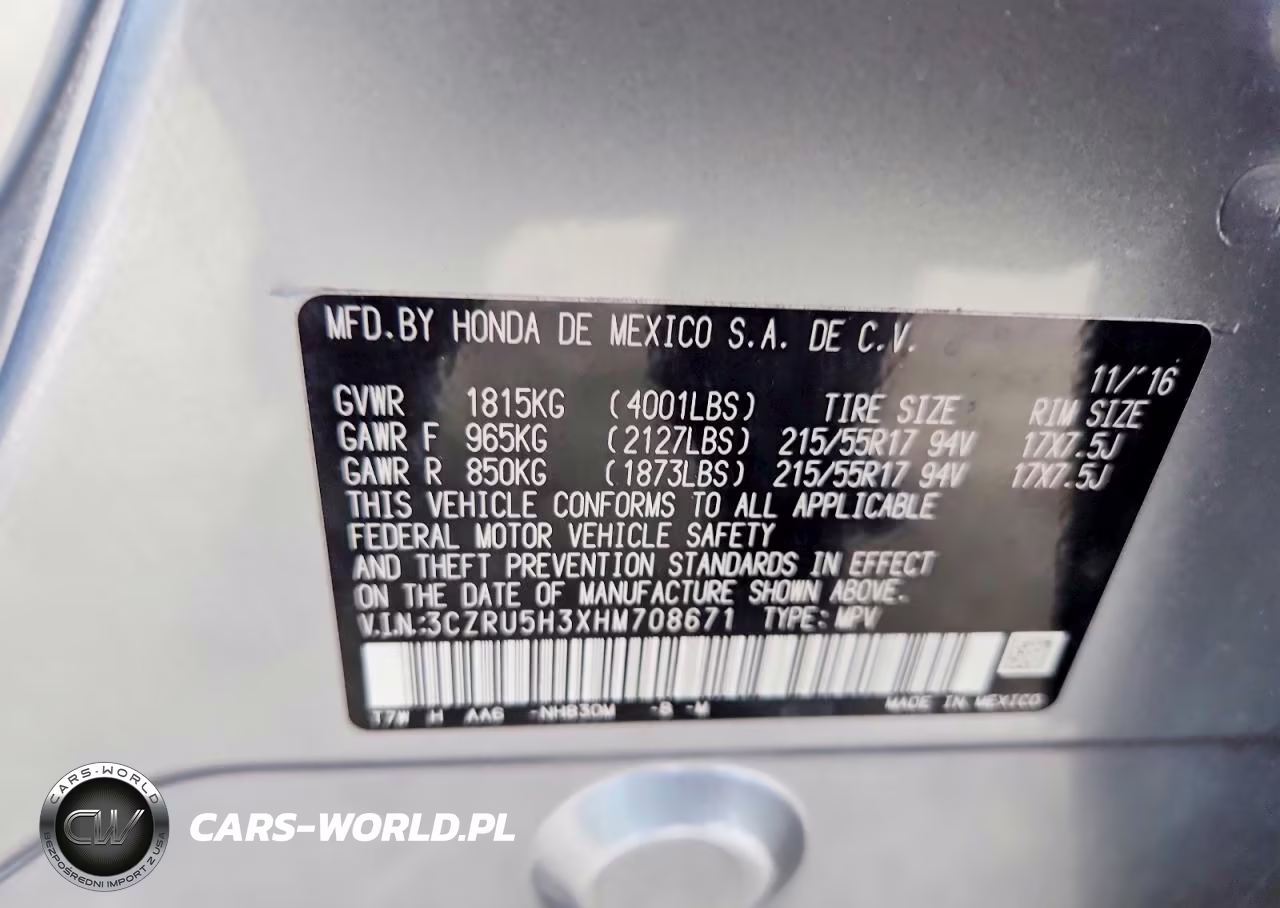2017 Honda Hr-V Lx VIN:3CZRU5H3XHM708671 - 13