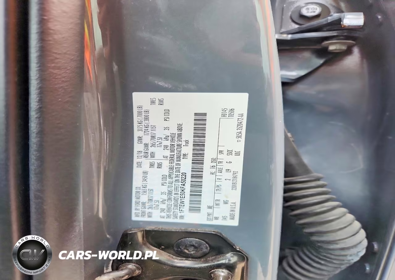2019 Ford F150 Supercrew VIN:1FTEW1E50KFA50220 - 12