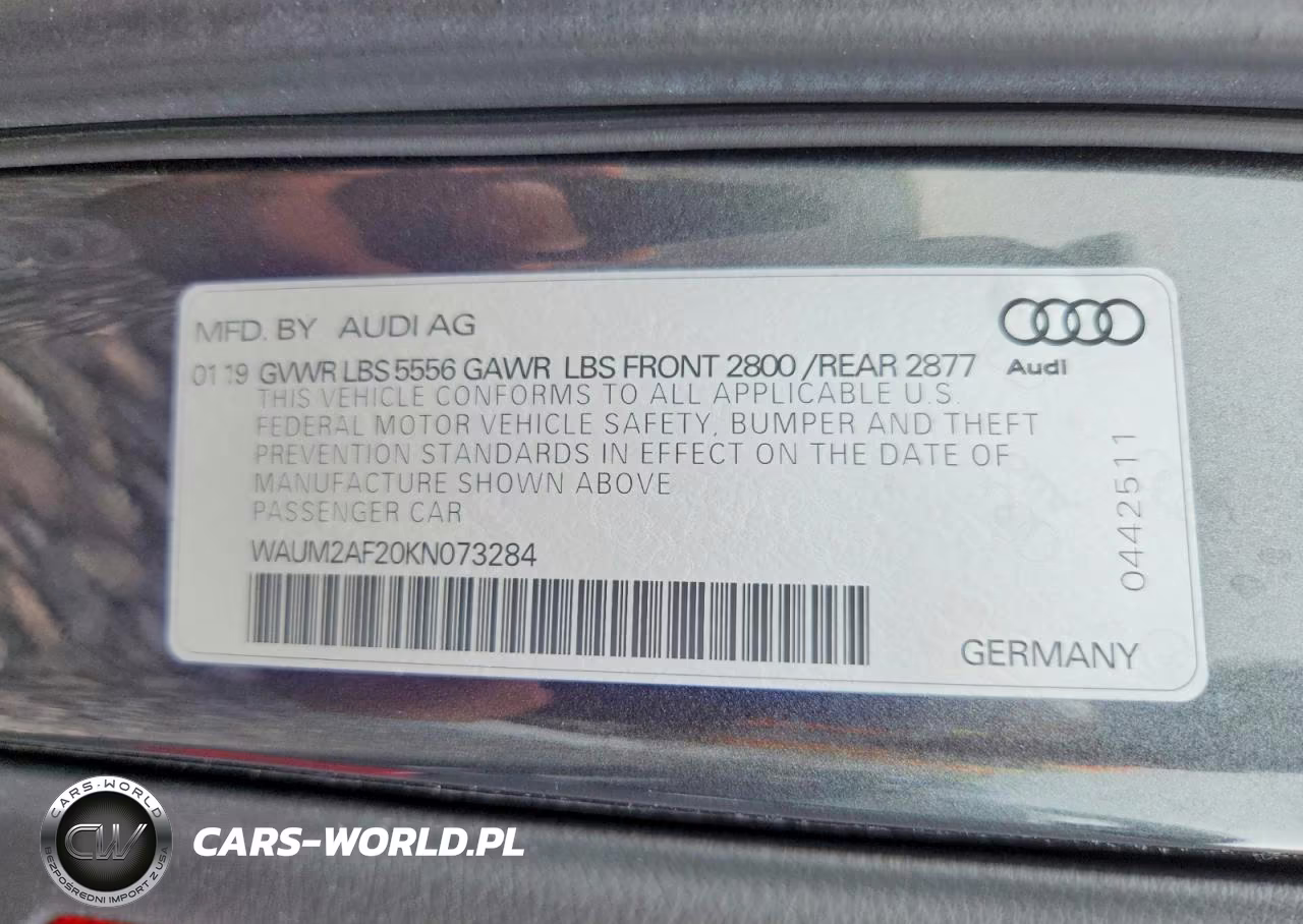 2019 Audi A6 Prestige VIN:WAUM2AF20KN073284 - 12