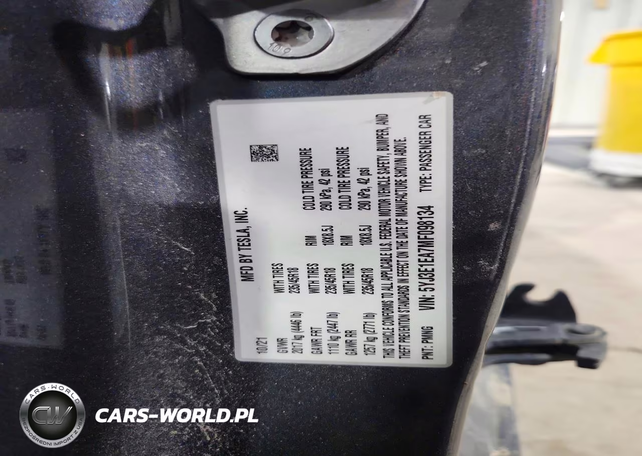 2021 Tesla Model 3 VIN:5YJ3E1EA7MF098134 - 13