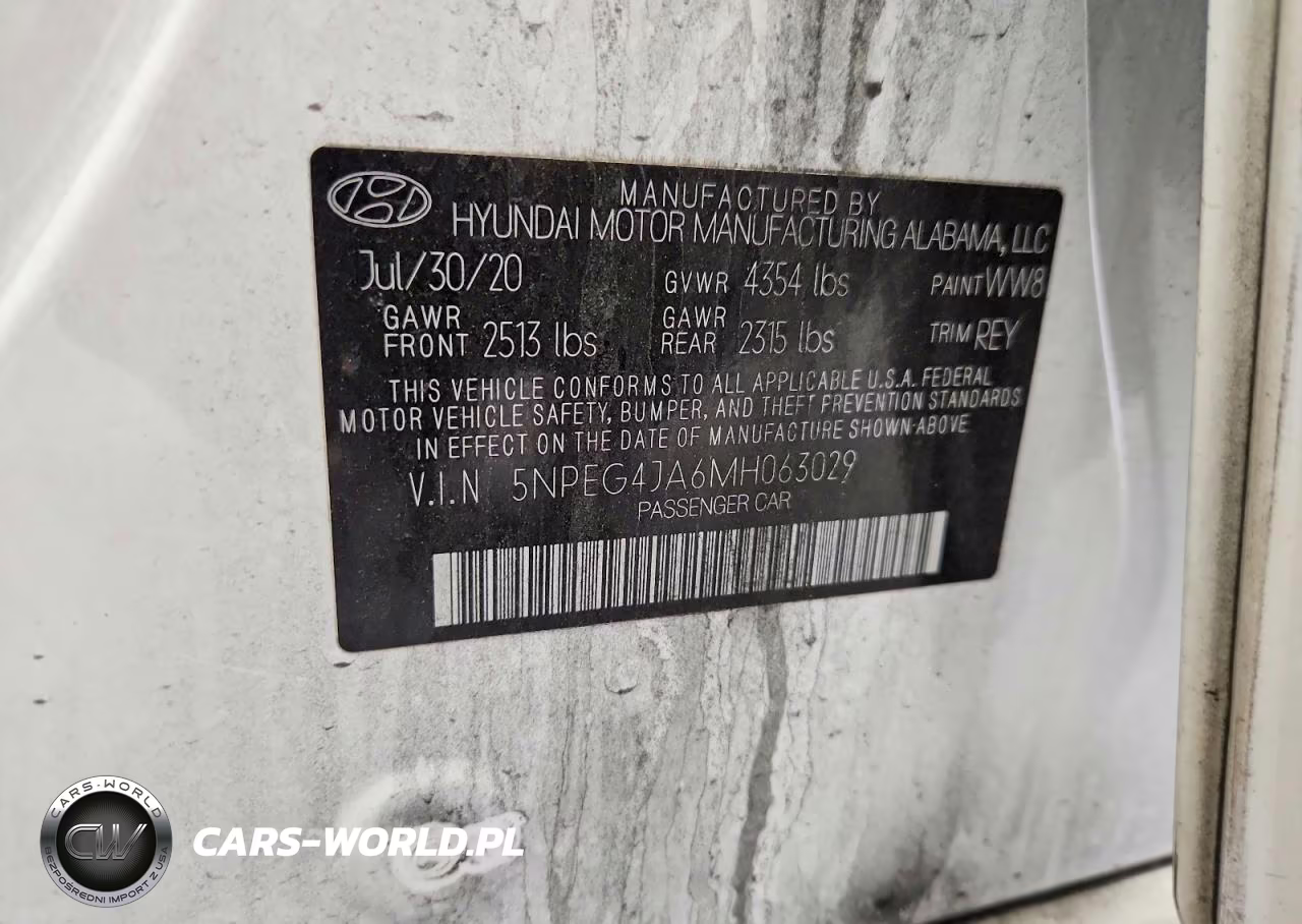 2021 Hyundai Sonata Se VIN:5NPEG4JA6MH063029 - 12