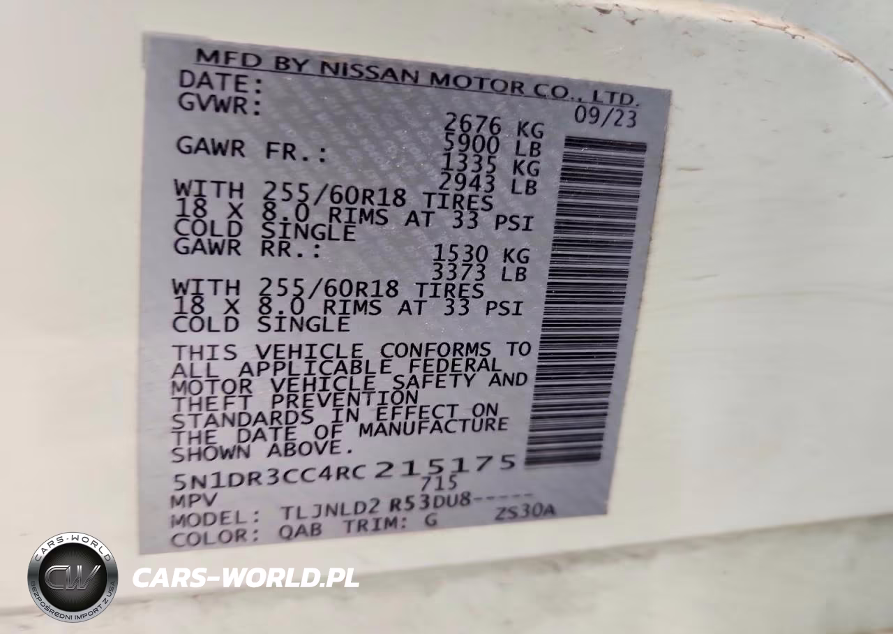 2024 Nissan Pathfinder Sl VIN:5N1DR3CC4RC215175 - 13